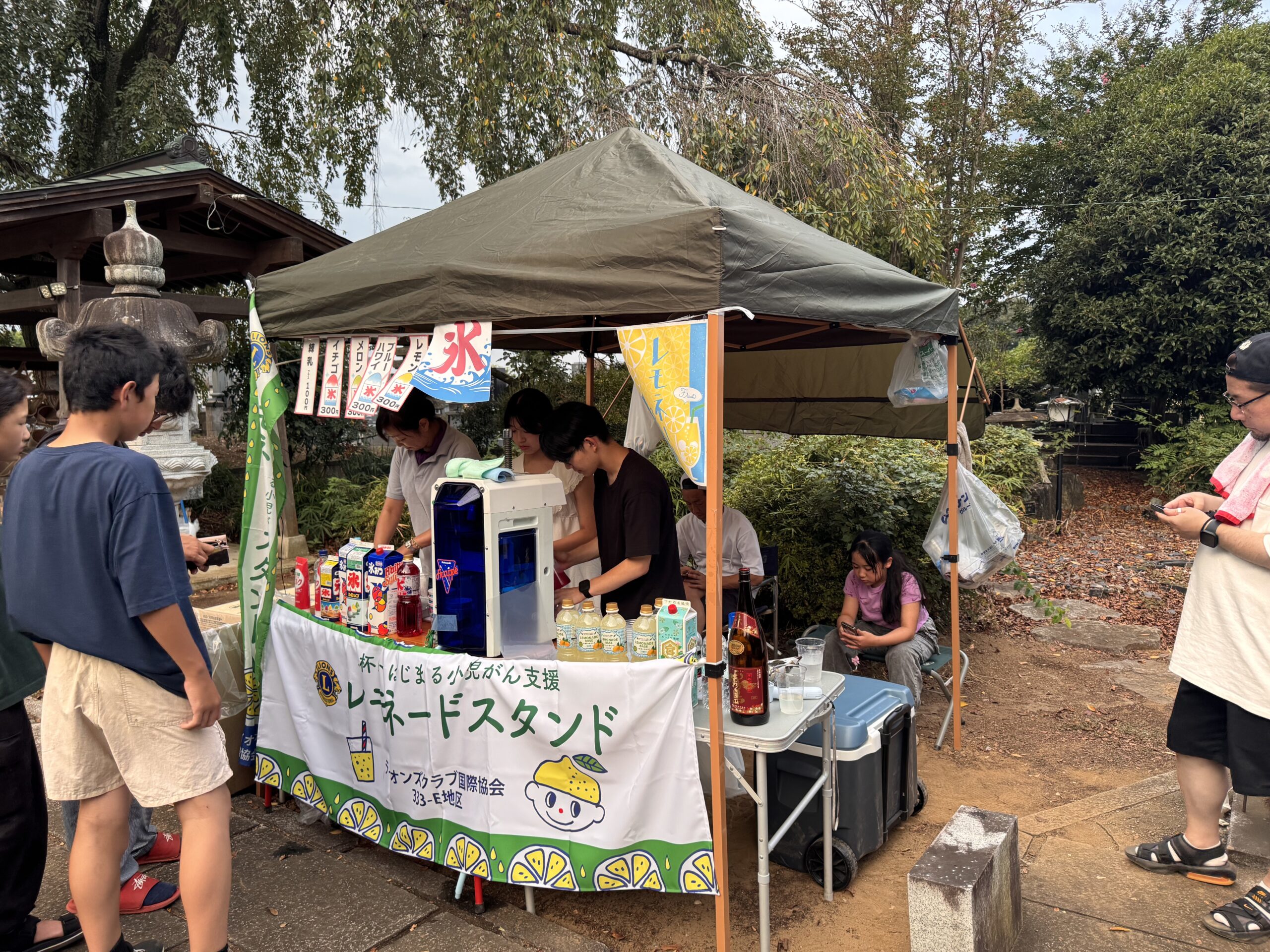 夏の活動報告：レモネードスタンド＆かき氷販売（常願寺）
